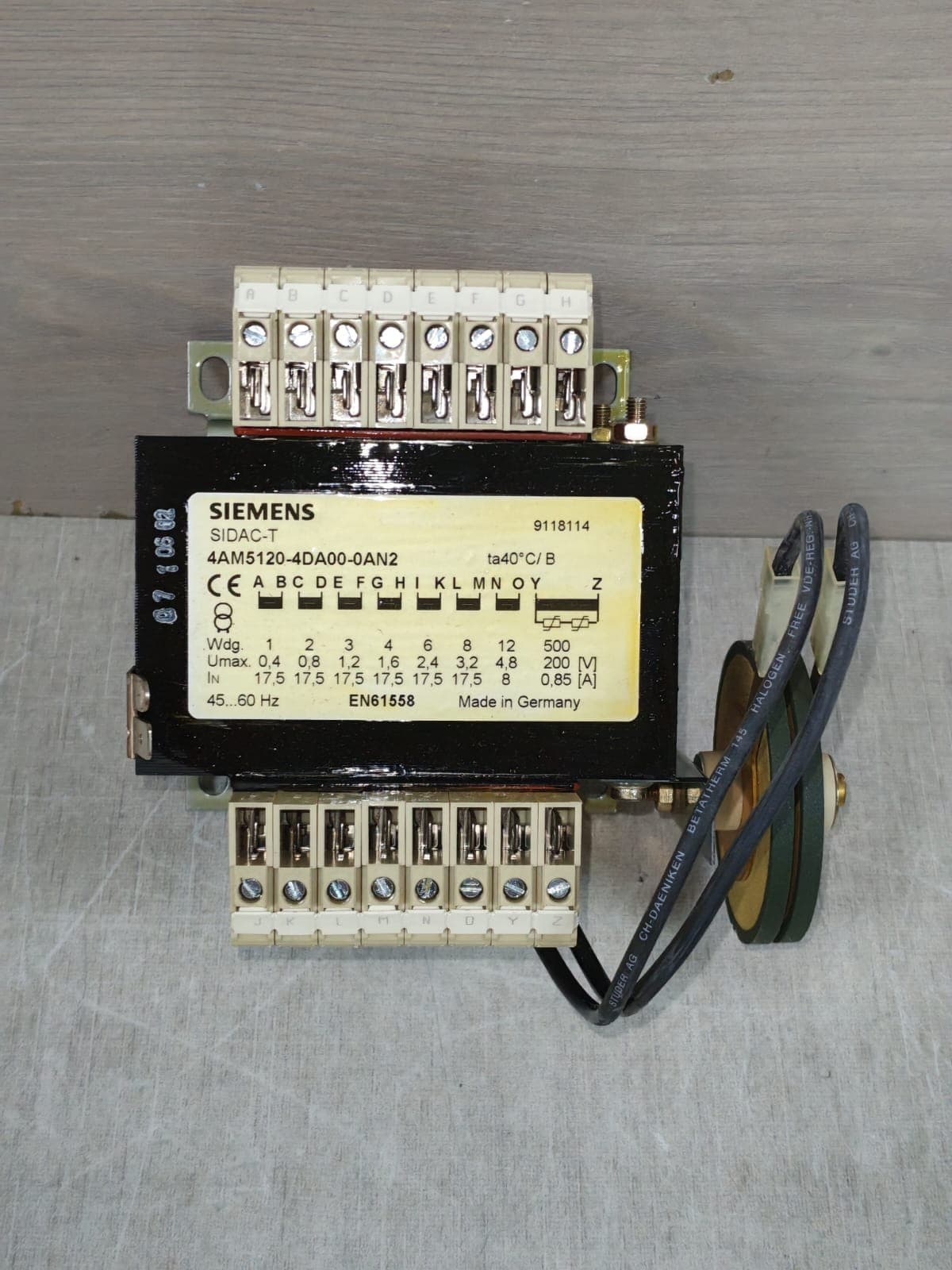 SIEMENS SIDAC-T 4AM5120-4DA00-0AN2 TRANSFORMER