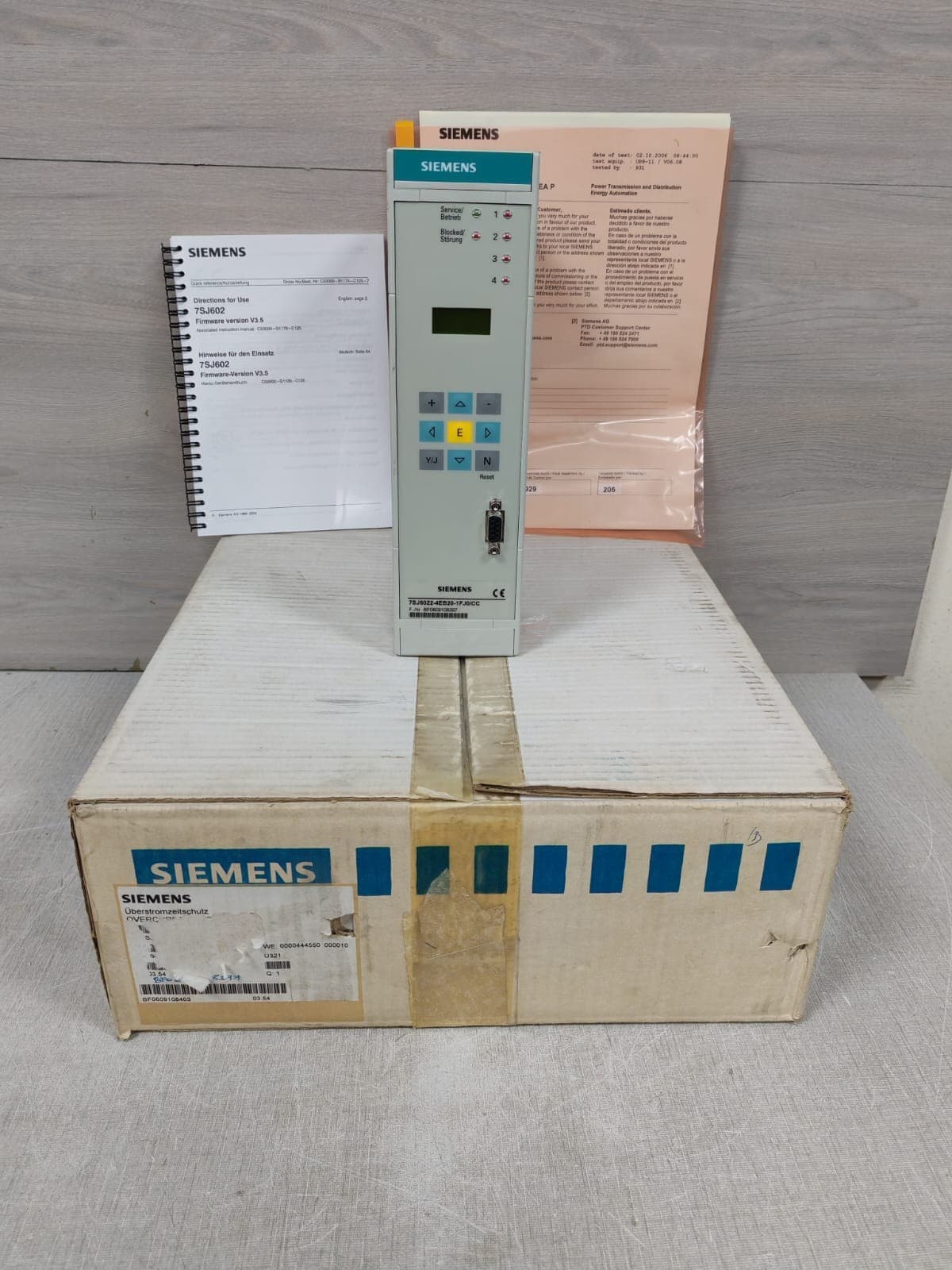 SIEMENS 7SJ6022-4EB20-1FJ0/CC OVERCURRENT PROTECTION RELAY MODULE