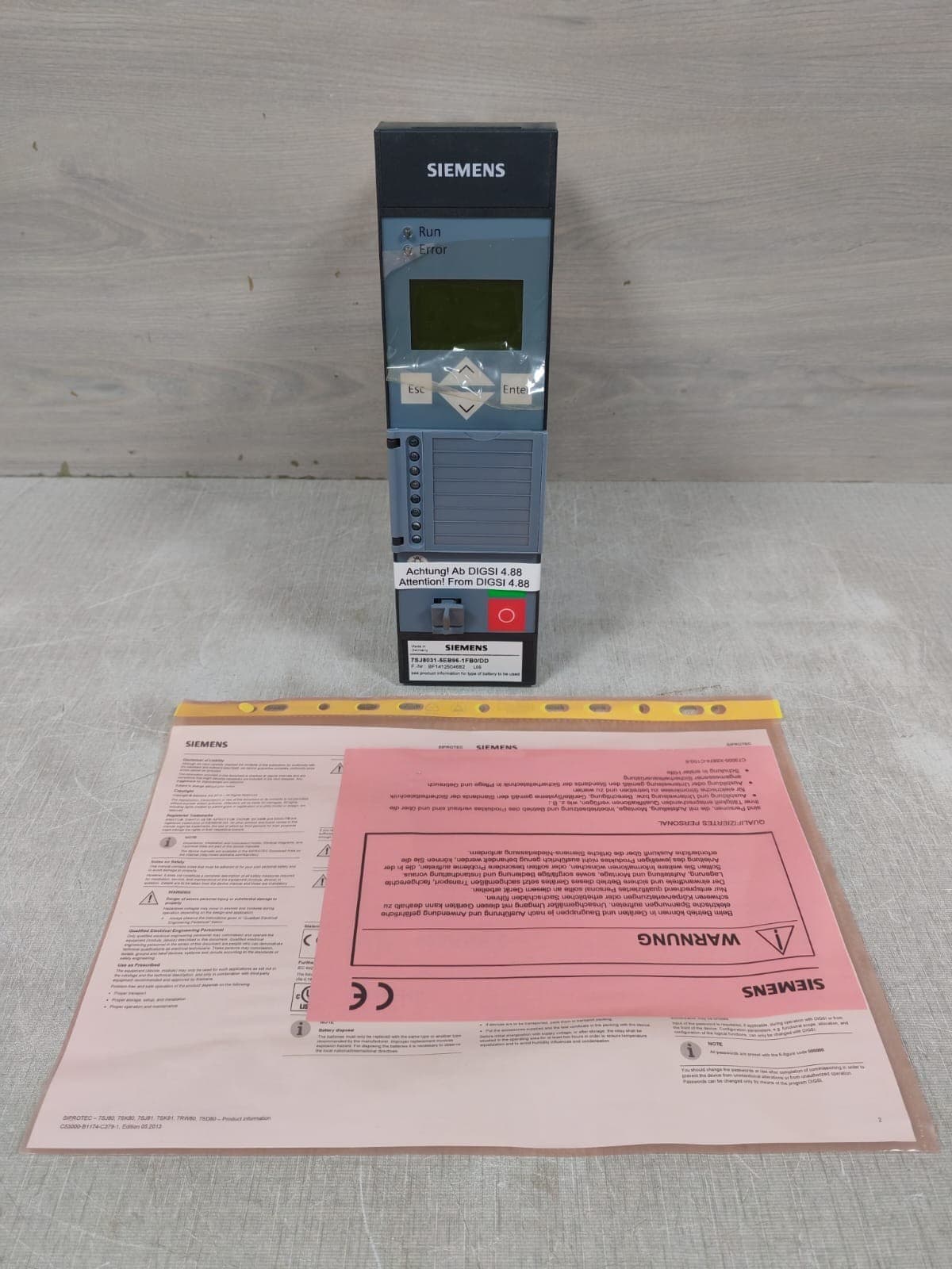 SIEMENS 7SJ8031-5EB96-1FB0DD OVERCURRENT PROTECTION