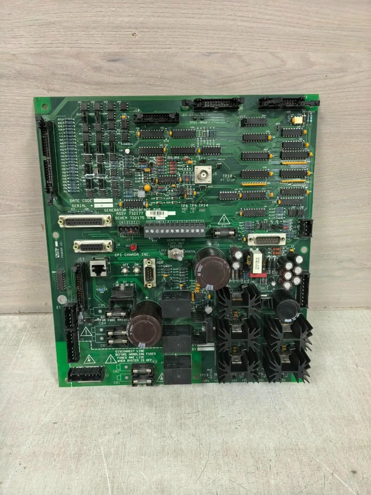 CPI CANADA INC. 732177 732175 CPI CANADA INC. 732177 732175 GENERATOR INTERFACE PWB