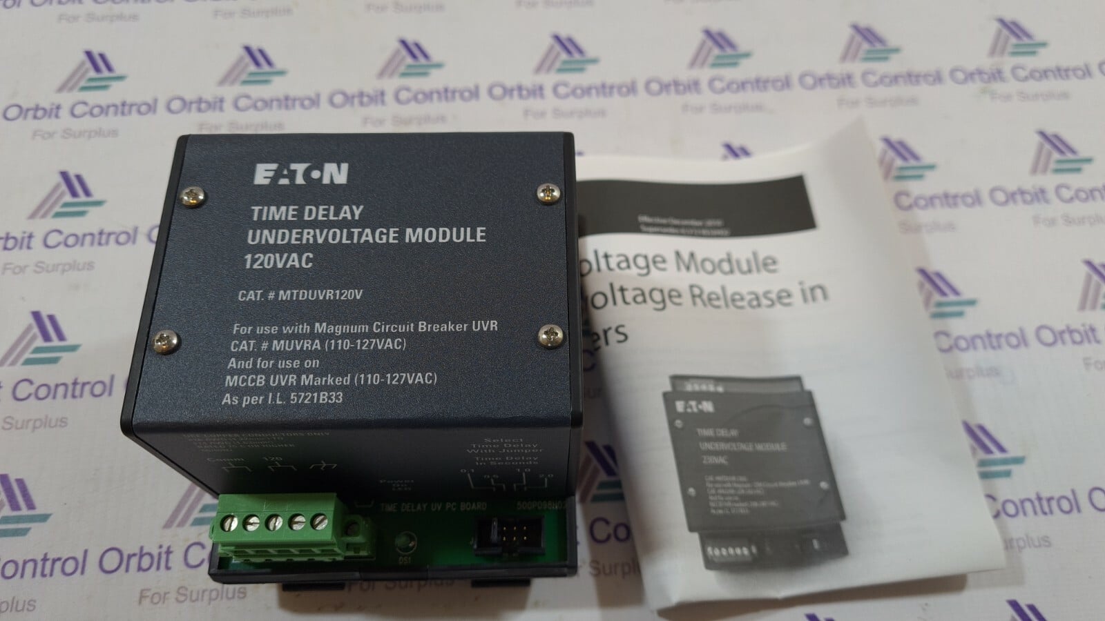 Eaton MTDUVR120V EATON CAT# MTDUVR120V Time Delay Undervoltage Module MCCB 70C1316G01