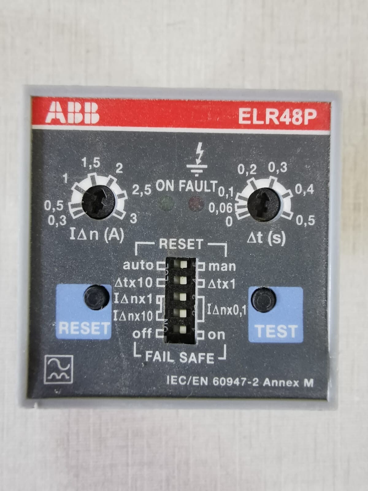 ABB ELR48P ABB ELR48P RESIDUAL CURRENT MONITOR