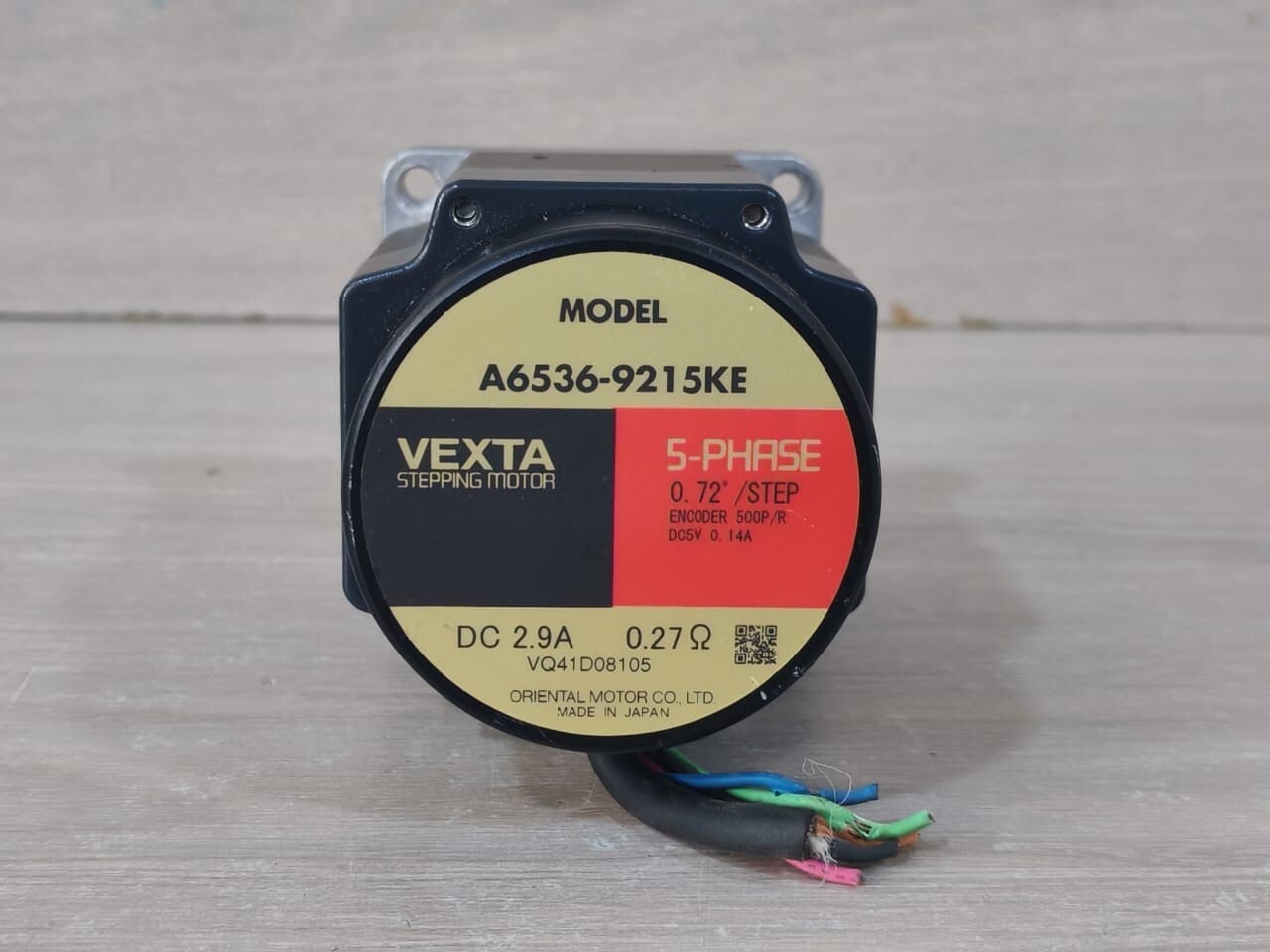 VEXTA ORIENTAL A6535-9215KE VEXTA ORIENTAL A6535-9215KE 5-PHASE 0.72/STEP ENCODER STEPPING MOTOR DC 2.9A
