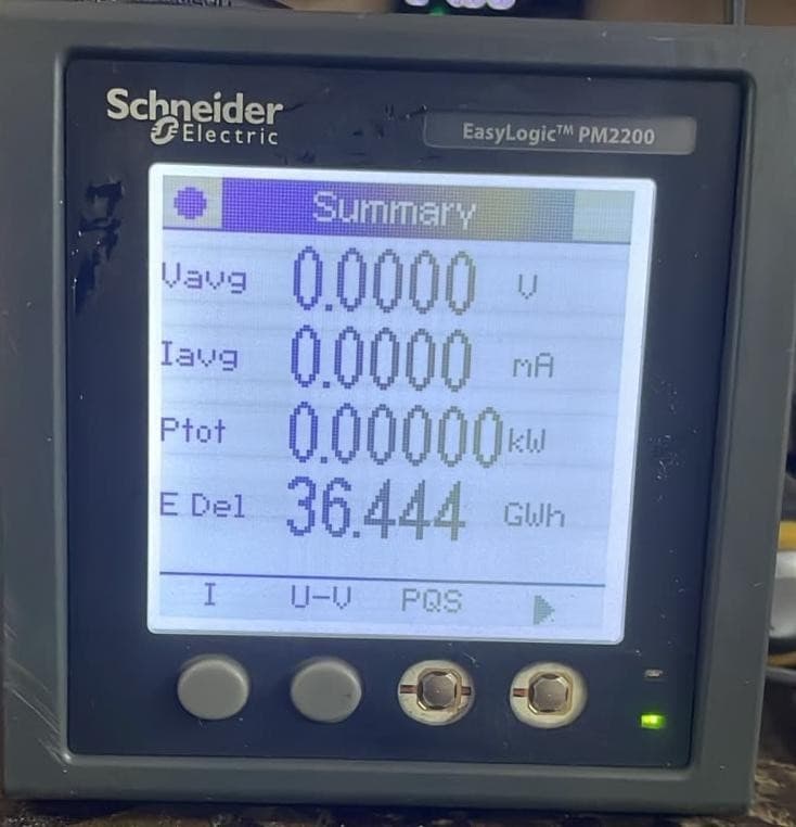 SCHNEIDER ELECTRIC EASYLOGIC PM2200/ METSEPM2230 F/W:V01.21 HW:B1 POWER METER