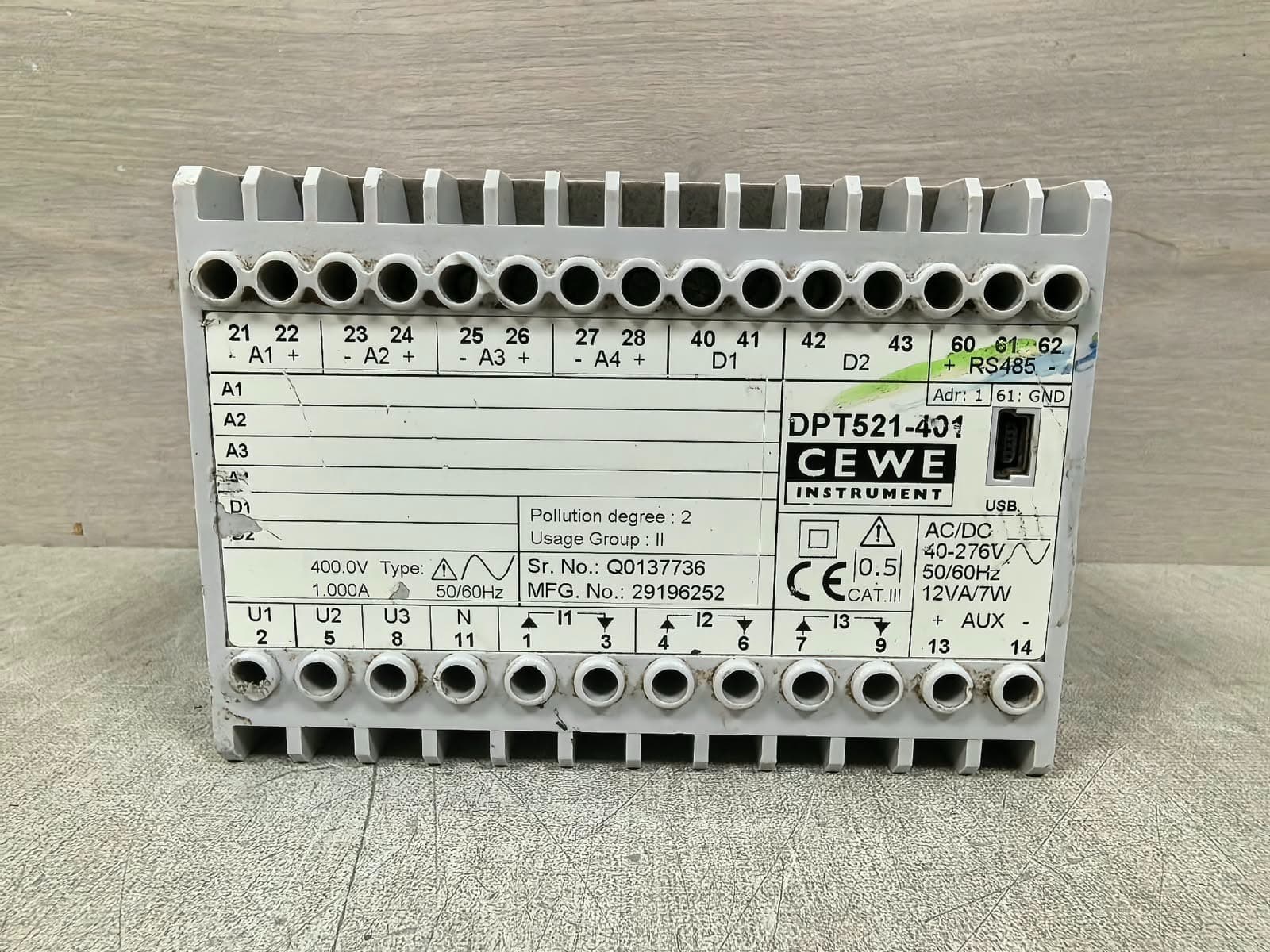 CEWE INSTRUMENT DPT521-401 TRANSDUCER 40-276V