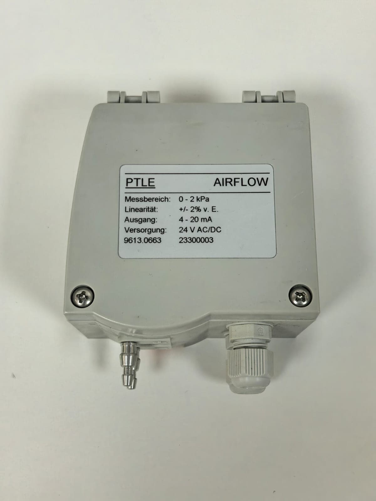 PTLE 9613.0663 AIRFLOW PRESSURE TRANSMITTER 24VAC/DC