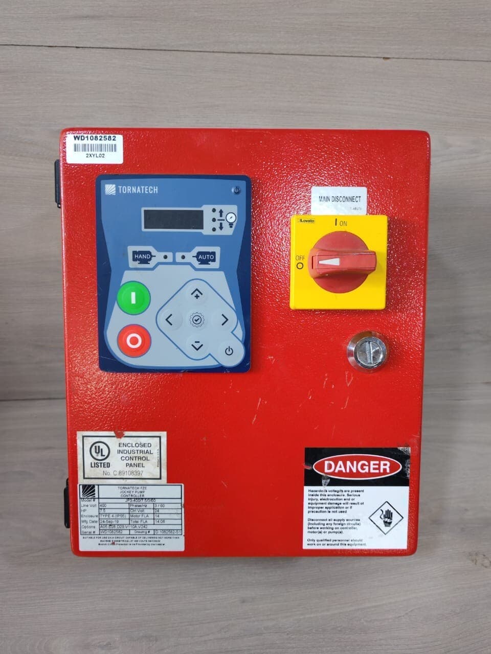TORNATECH JP3-400/7.5/3/60 TORNATECH FZE JOCKEY PUMP CONTROLLER
