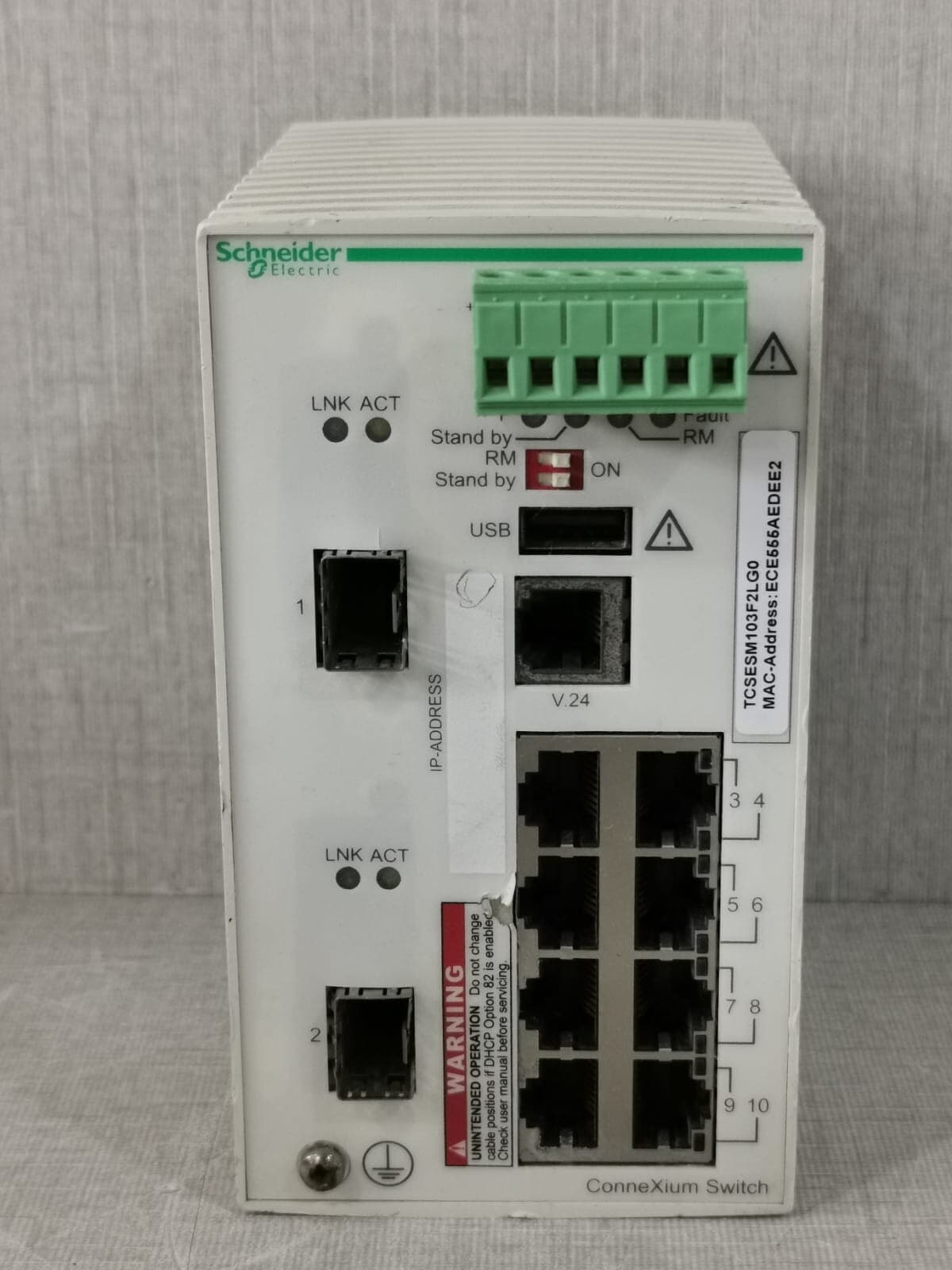 Modicon Schneider TCSESM103F2LG0 ConneXium Managed Switch 8TX/2SFP-Gbit