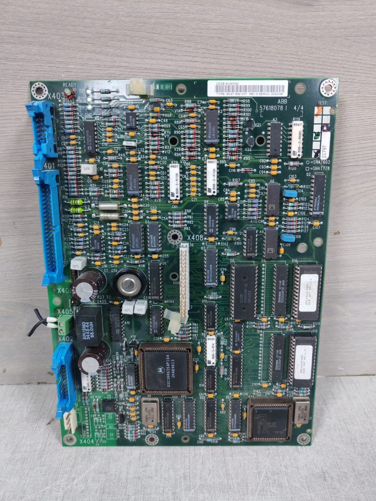 ABB 57618078 SNAT 603 CNT / REV: D / SNAT603CNT / Control Board Code: 61007041