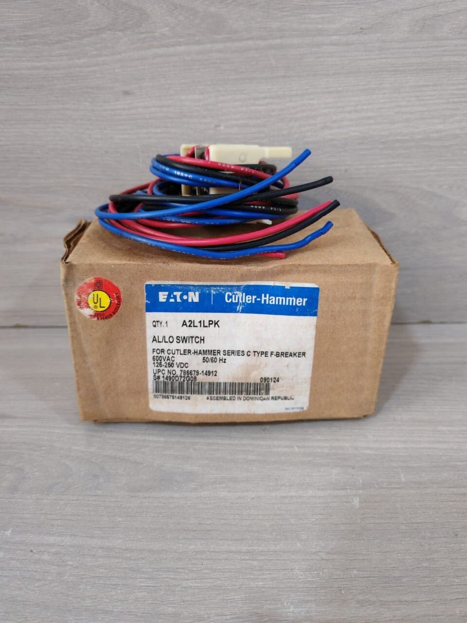 EATON A2L1LPK AL/LO FOR CUTLER-HAMMER SERIES C TYPE F BREAKER 1490D72G08 600VAC