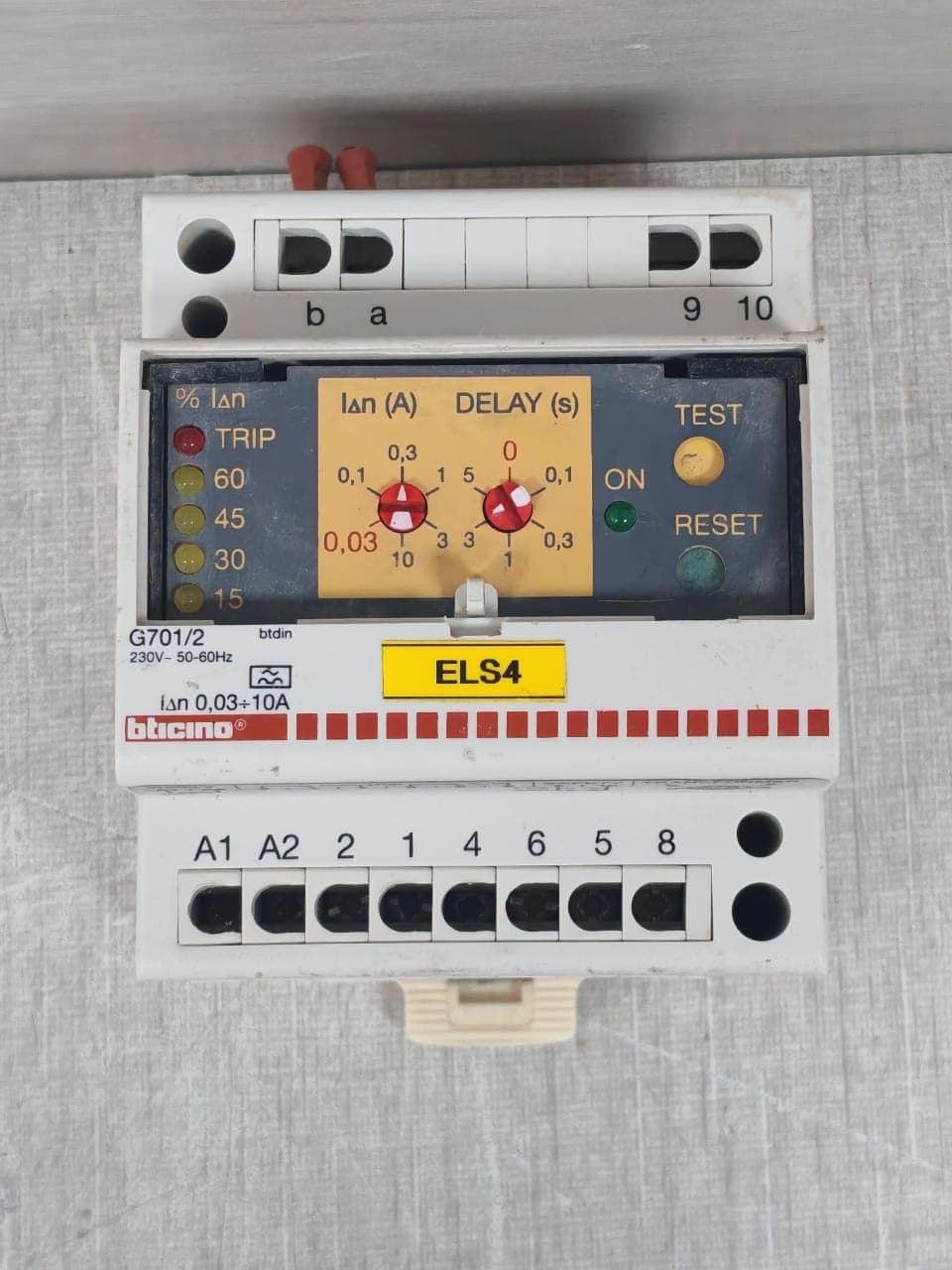 Bticino G701/2 Earth Leakage Relays 230V-50-60Hz