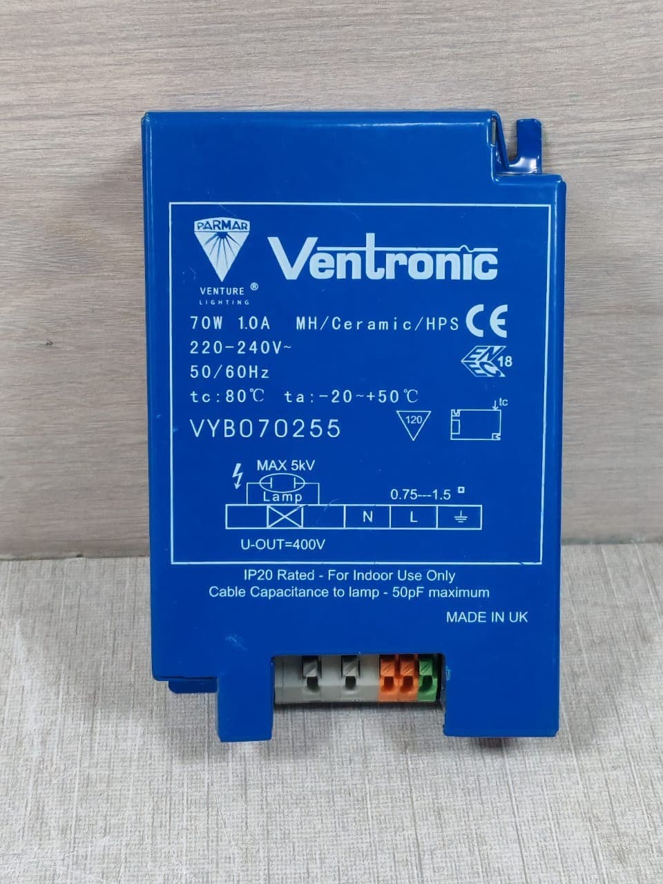 Venture Ventronic VYBO70255 70W 1.0A MH/CERAMIC / HPS