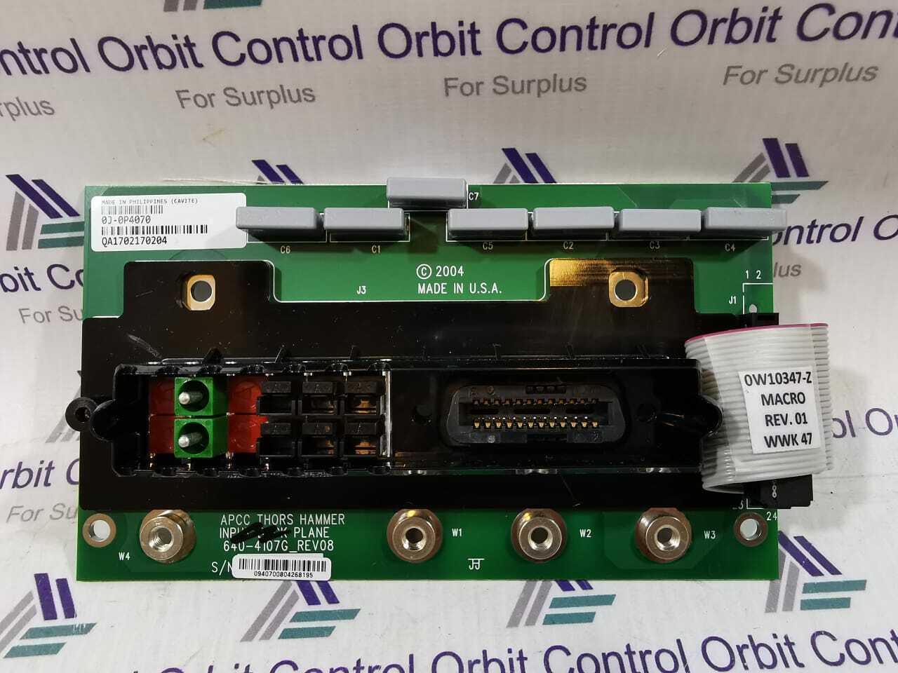 APCC 640-4107G Rev08 - Thors Hammer Input Back Plane 640-4107G Rev08