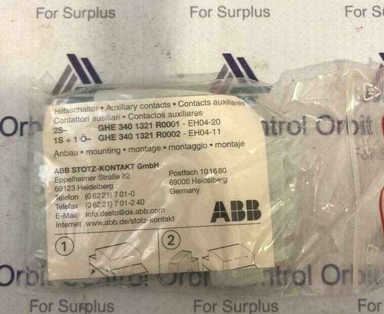 ABB GHE 340 1321 R0002 EH 04 11 Contactor Accessories Auxiliary Contact