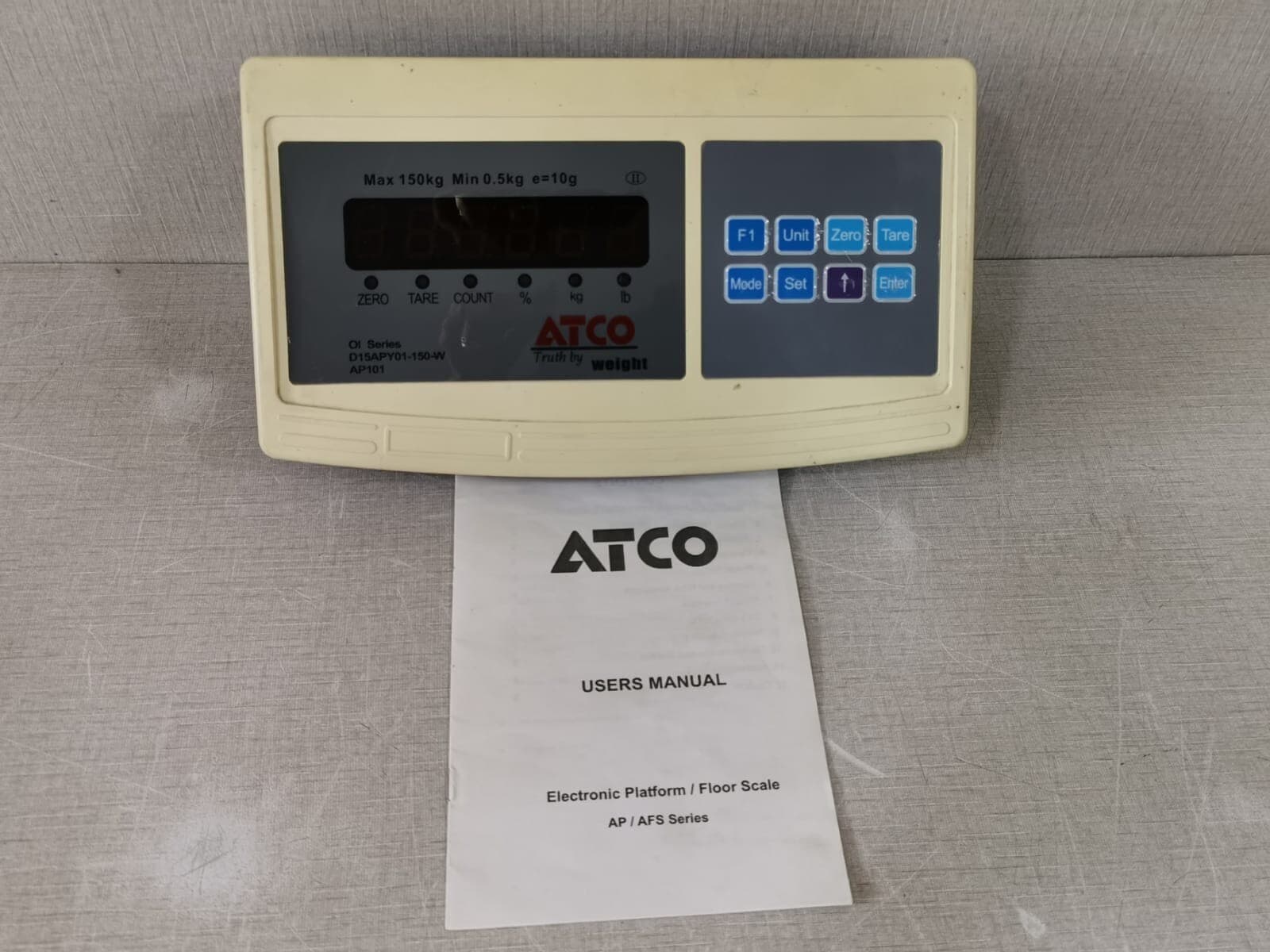ATCO D15APY01-150-W Electronic Flatform Scale - Max. 150kg - Min. 0.5kg