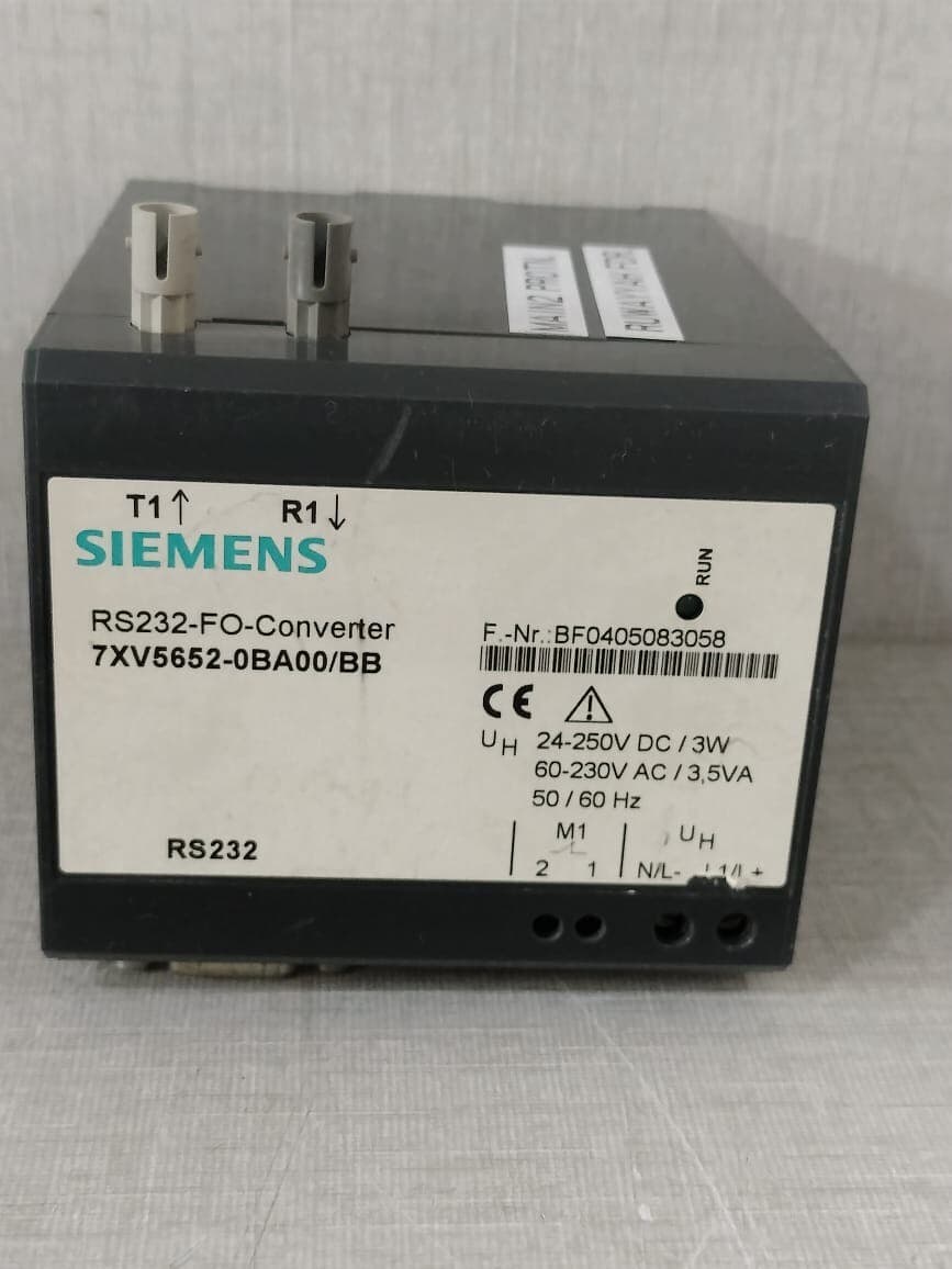 SIEMENS RS232-FO-CONVERTER 7XV5652-0BA00/BB 24-250V