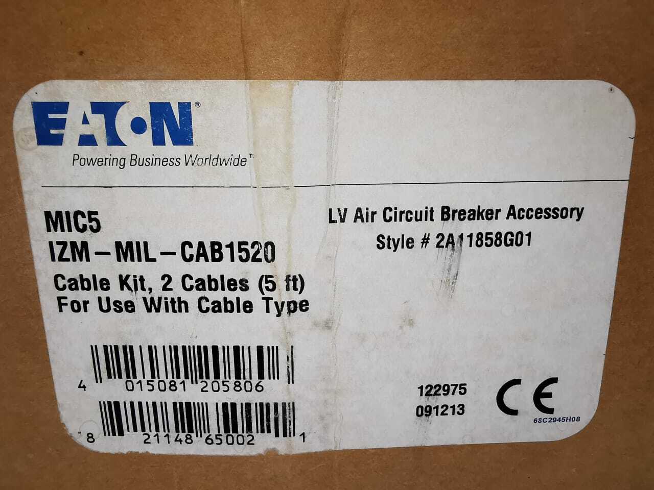 EATON MIC5 IZM-MIL-CAB1520 Cable Kit 2 Cables 2C13088H01