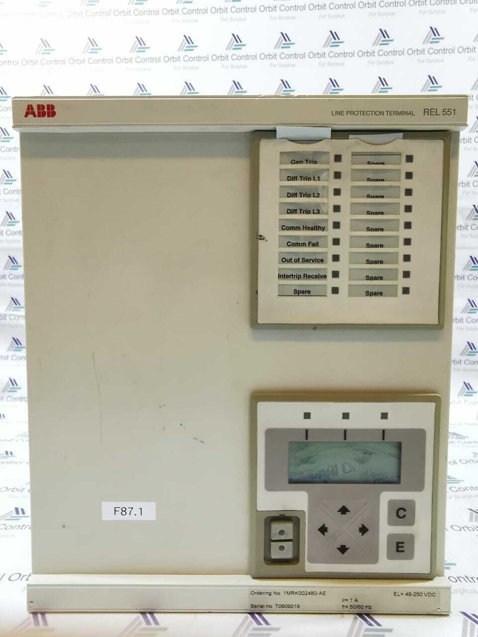 ABB REL 551 Line Protection Terminal MRK002480-AE