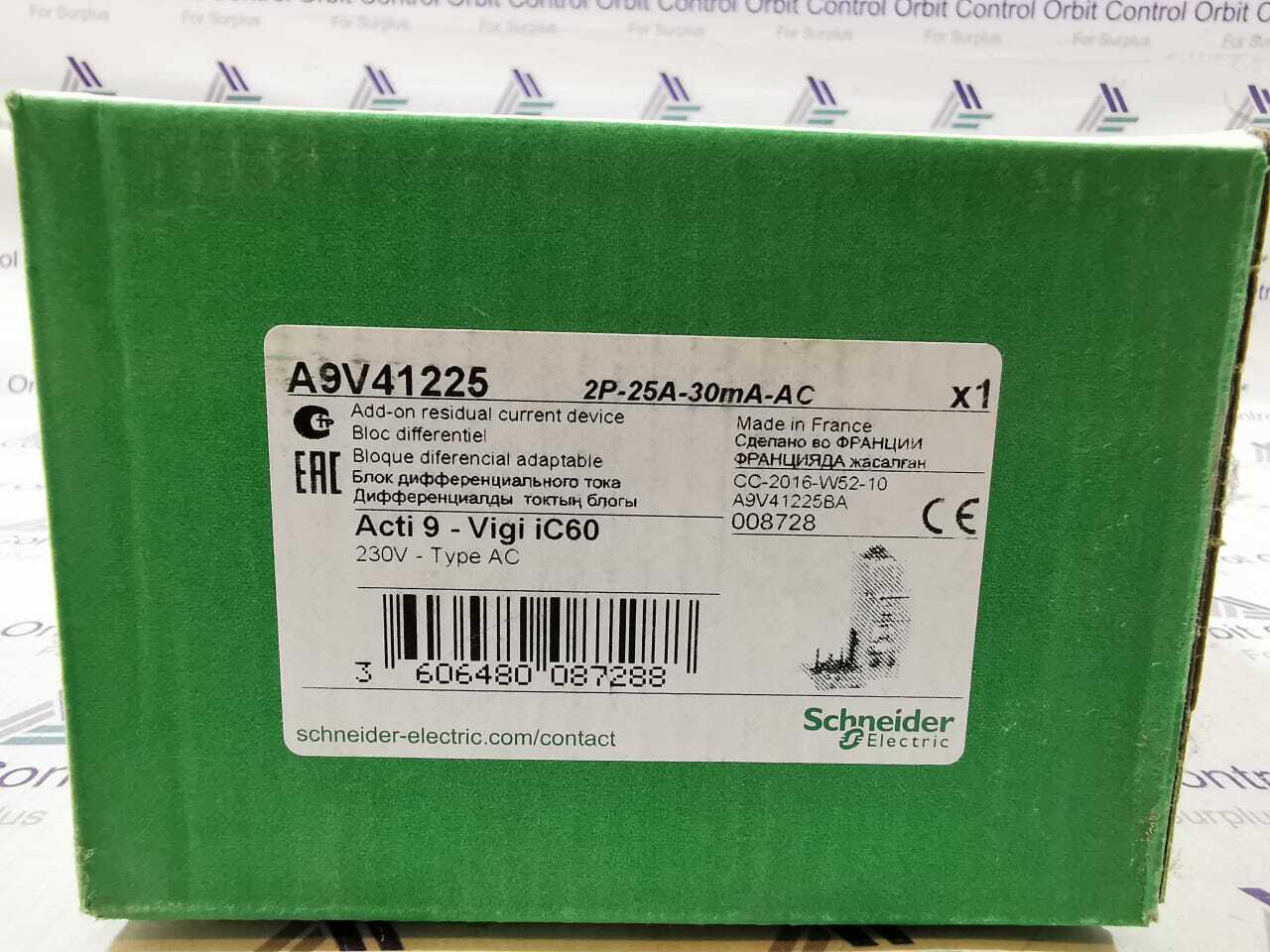 SCHNEIDER A9V41225 / 2P-25A-30mA-AC Acti 9- Vigi iC60