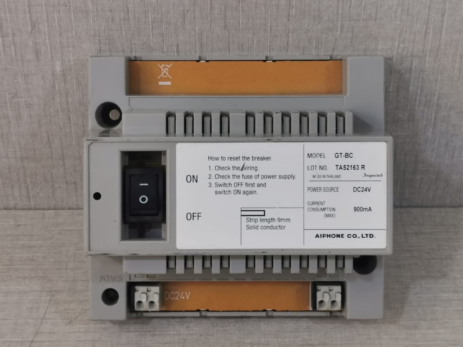 AIPHONE GT-BC Series Audio Bus Control Unit