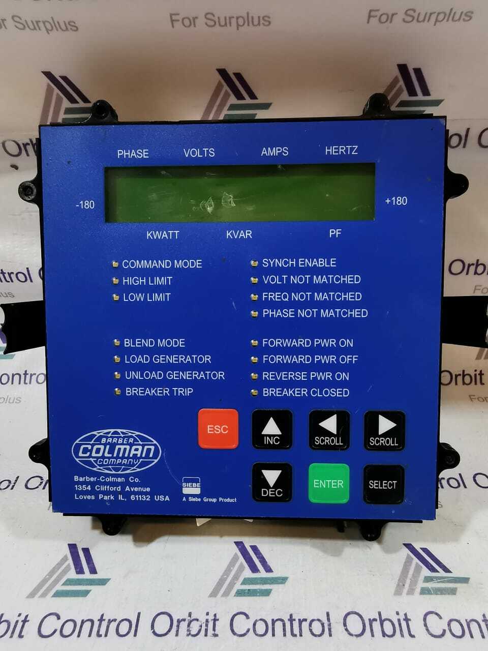 COLMAN DYNK-55100 DISPLAY AND PROGRAMMING PANEL