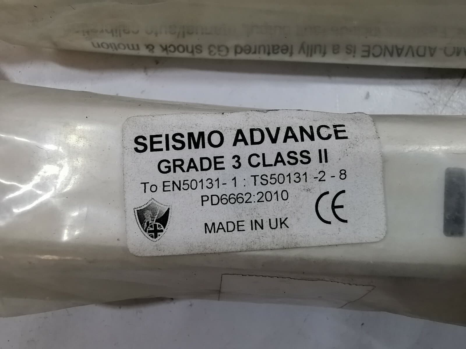 1 LOT SEISMO ADVANCE GRADE 3 CLASS II PD6662:2010
