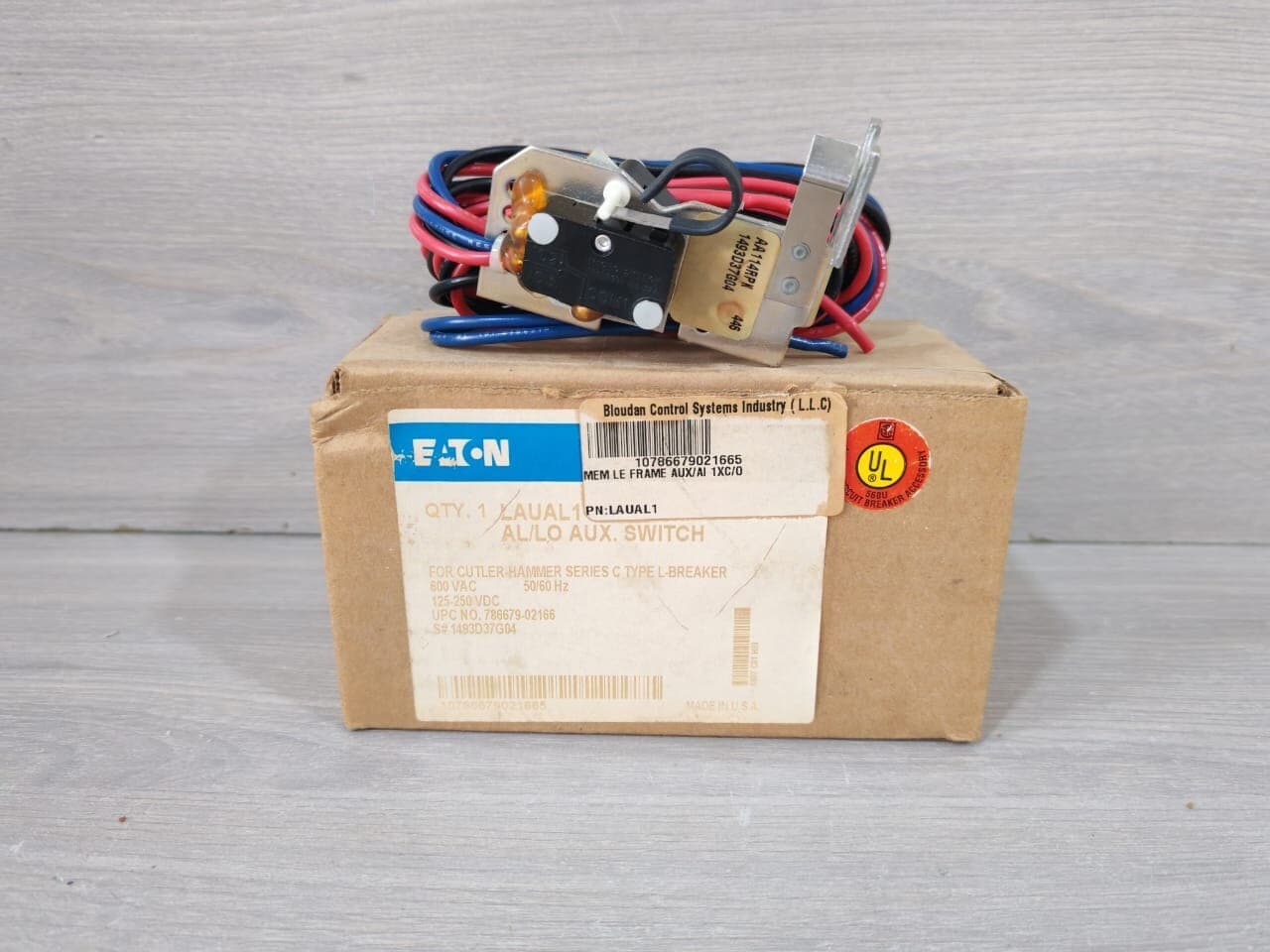 EATON LAUAL1 / AA114RPK 1493D37G04 AL/LO AUXILIARY SWITCH - WITH FILTHY BOX