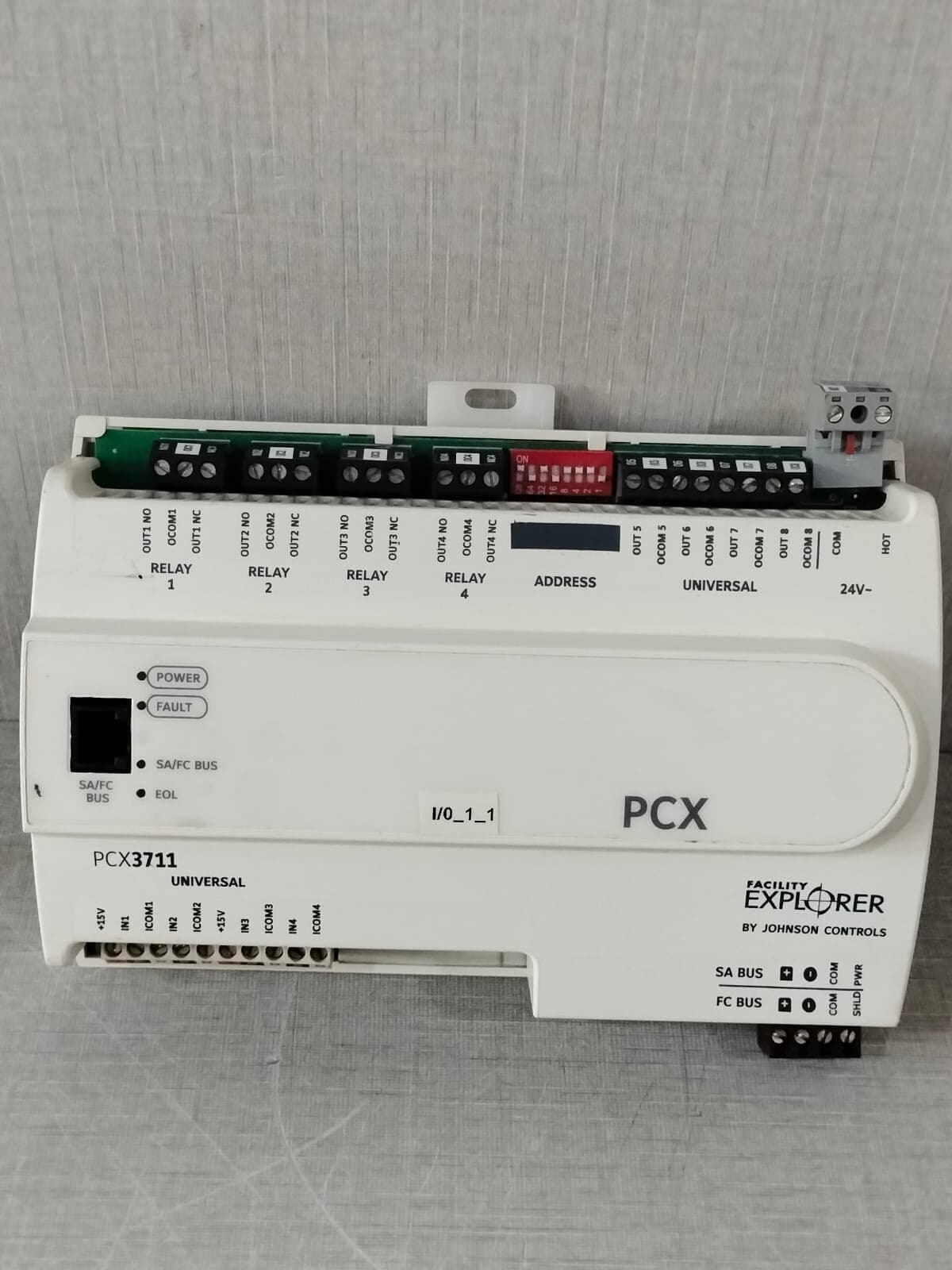 JOHNSON CONTROLS PCX3711 / FX-PCX3711-0 REV U S/W VER 6.2 Expansion Module