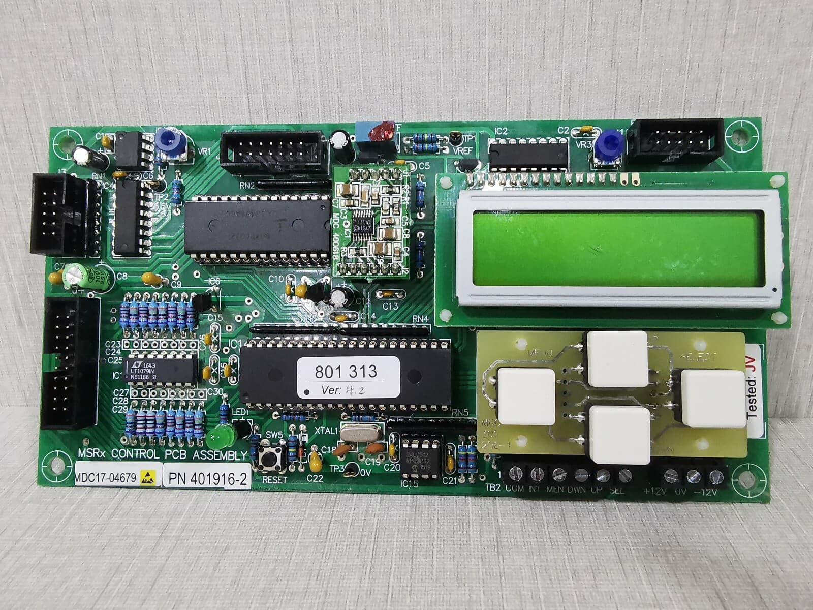 Micha Solar MDC 301657-1 MSRX CONTROL PCB ASSEMBLY PN 401916-2 VER.4.2