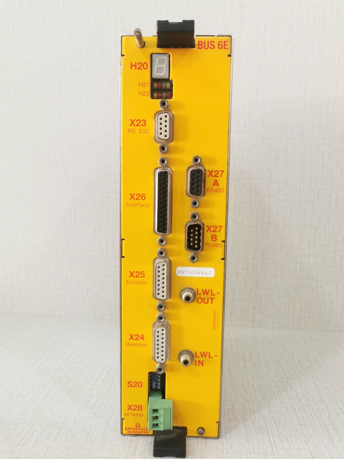 BAUMULLER BUS 6E BUS6-E-LW-0039-X001-0000 SERVO DRIVE CONTROLLER