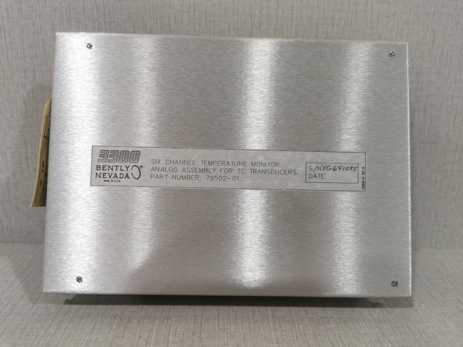 Bently Nevada 3300 SIX CHANNEL TEMPERATURE MONITOR 79502-01 / 78581-01A