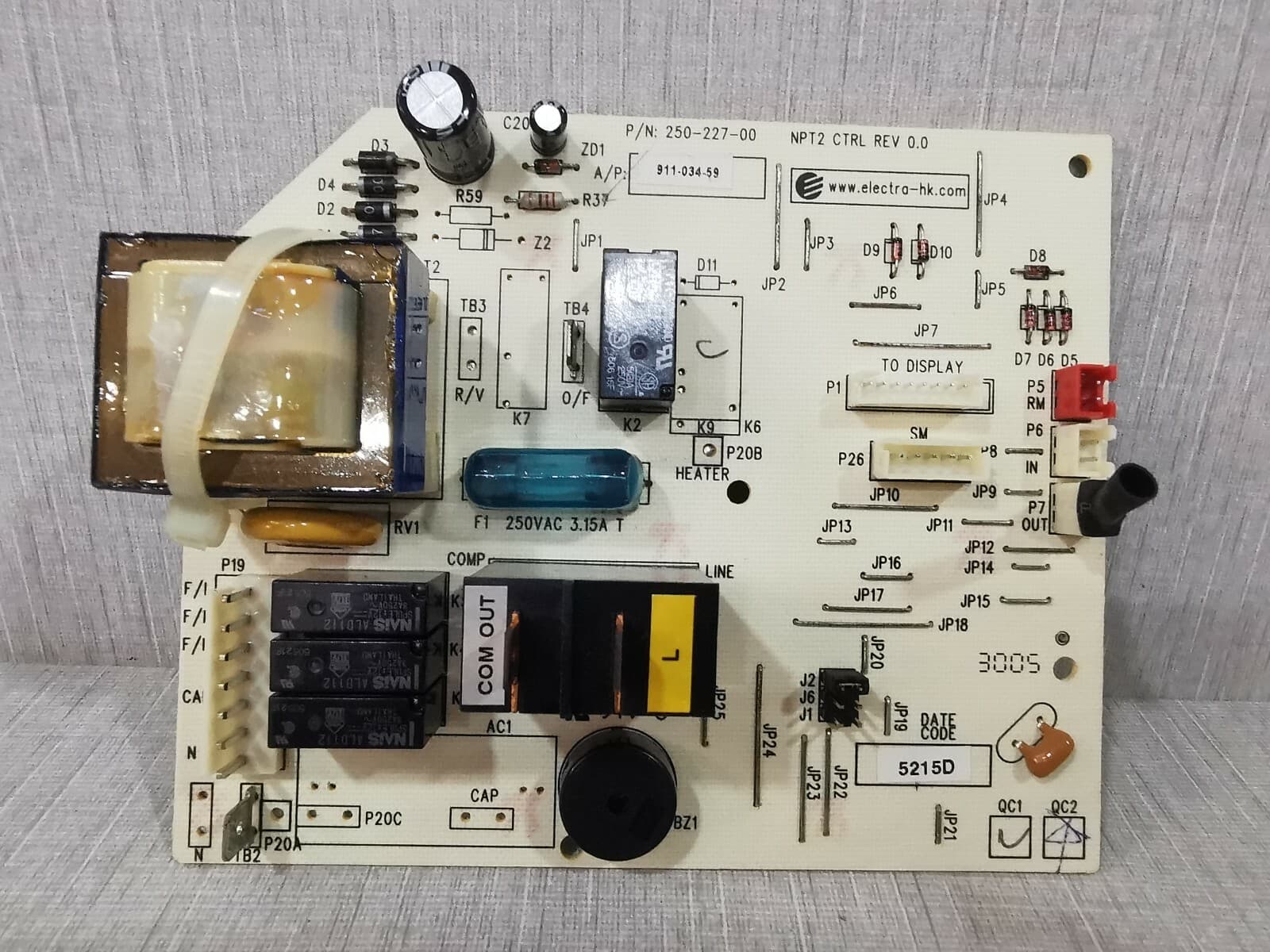 Electra 250-227-00 NPT2 CTRL REV 0.0