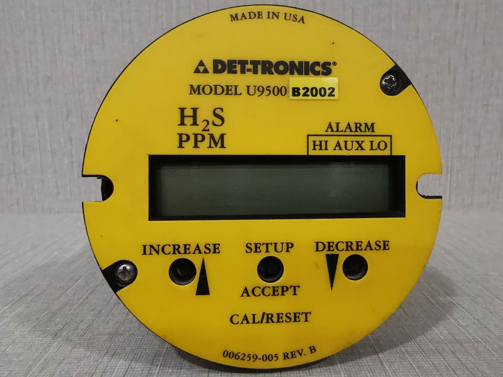 DET-TRONICS U9500 B2002 REV W GAS DETECTOR