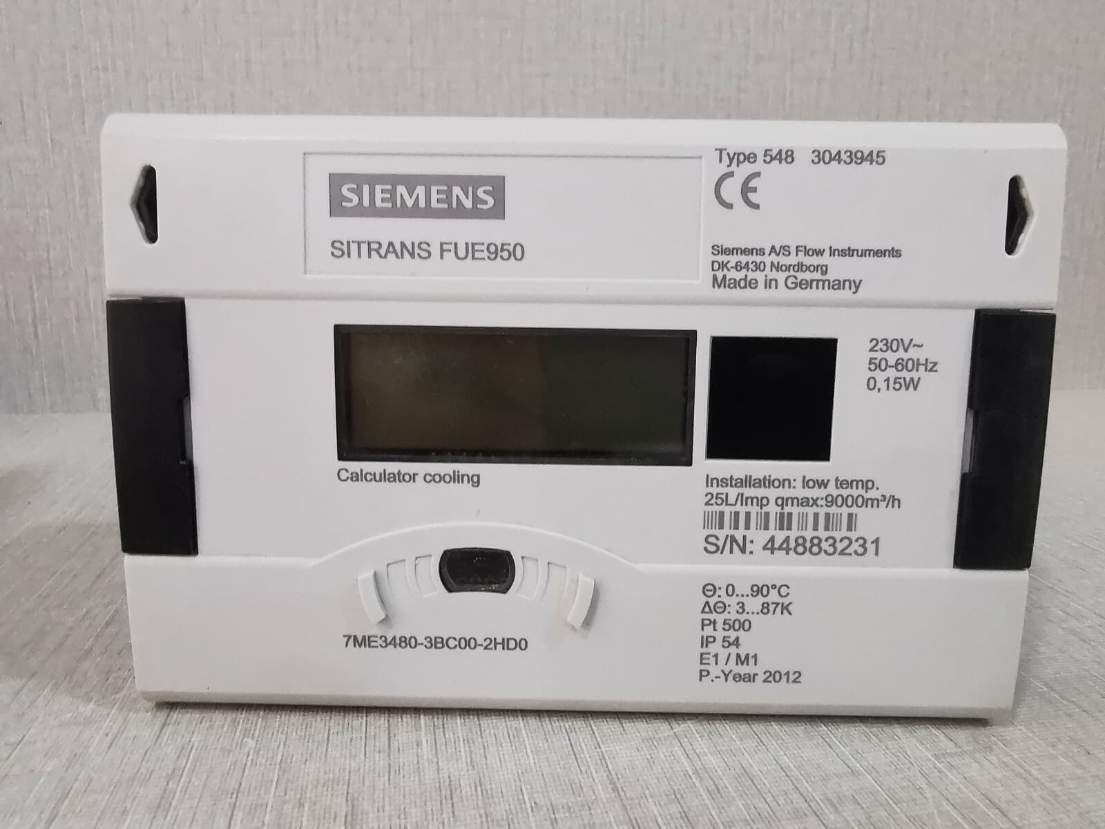 SIEMENS SITRANS FUE950 THERMAL ENERGY 548 3043945