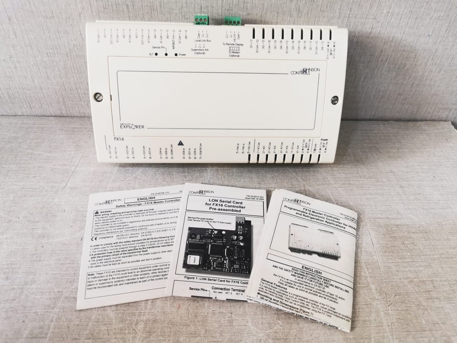 FX16 JOHNSON CONTROLS LP-FX16D02-000C Master Control Programmable