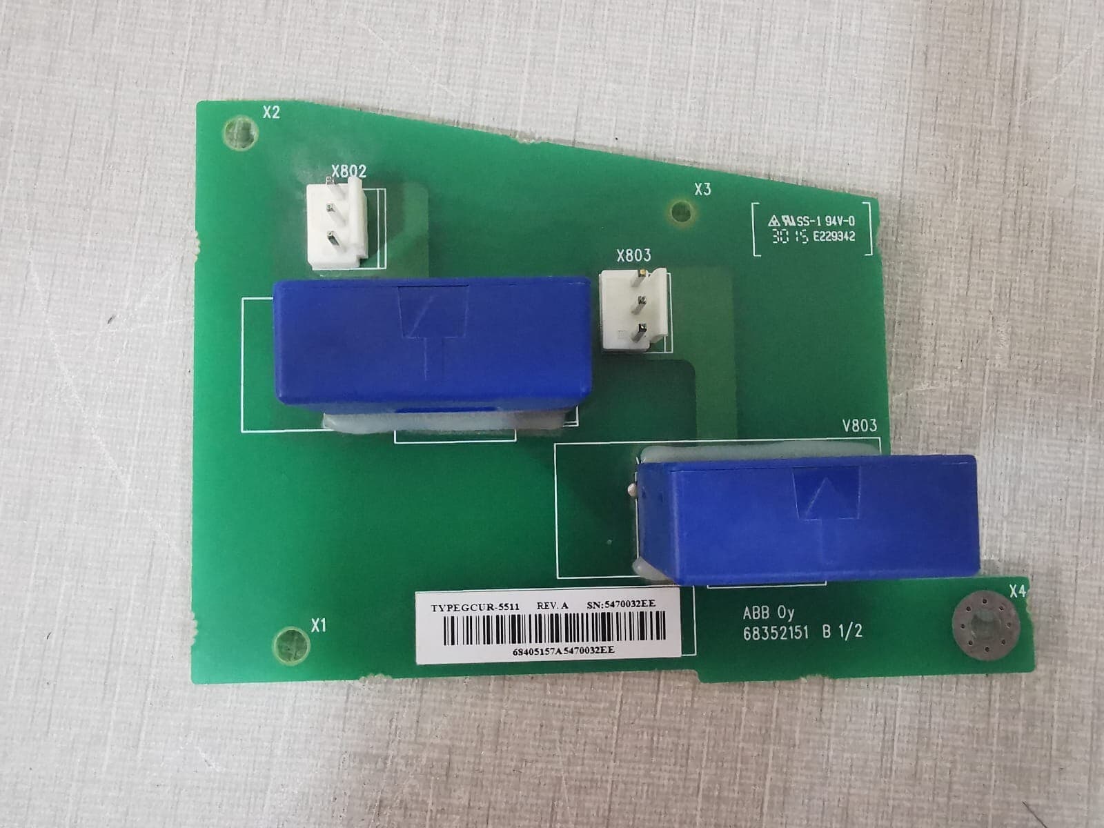 ABB Oy GCUR-5511 Circuit Board 68352151 B 1/2