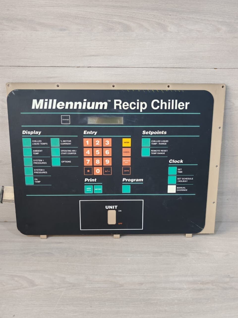 YORK YK-024-26108-000 REV B MILLENNIUM RECIP CHILLER KEYPAD CONTROL DISPLAY