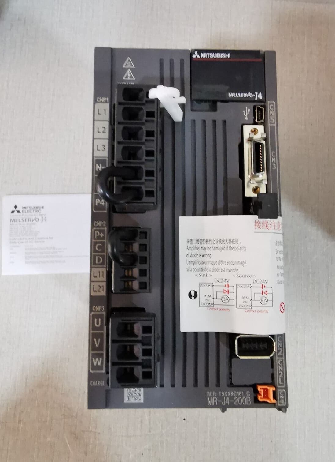 MITSUBISHI MR-J4-200B AC SERVO DRIVE AMPLIFIER 240V 50-60HZ