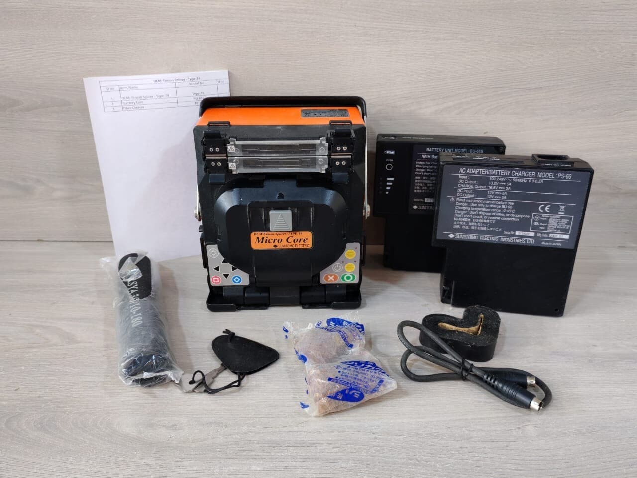 SUMITOMO ELECTRIC MICRO CORE TYPE-39 VER.1.20 DCM FUSION SPLICER