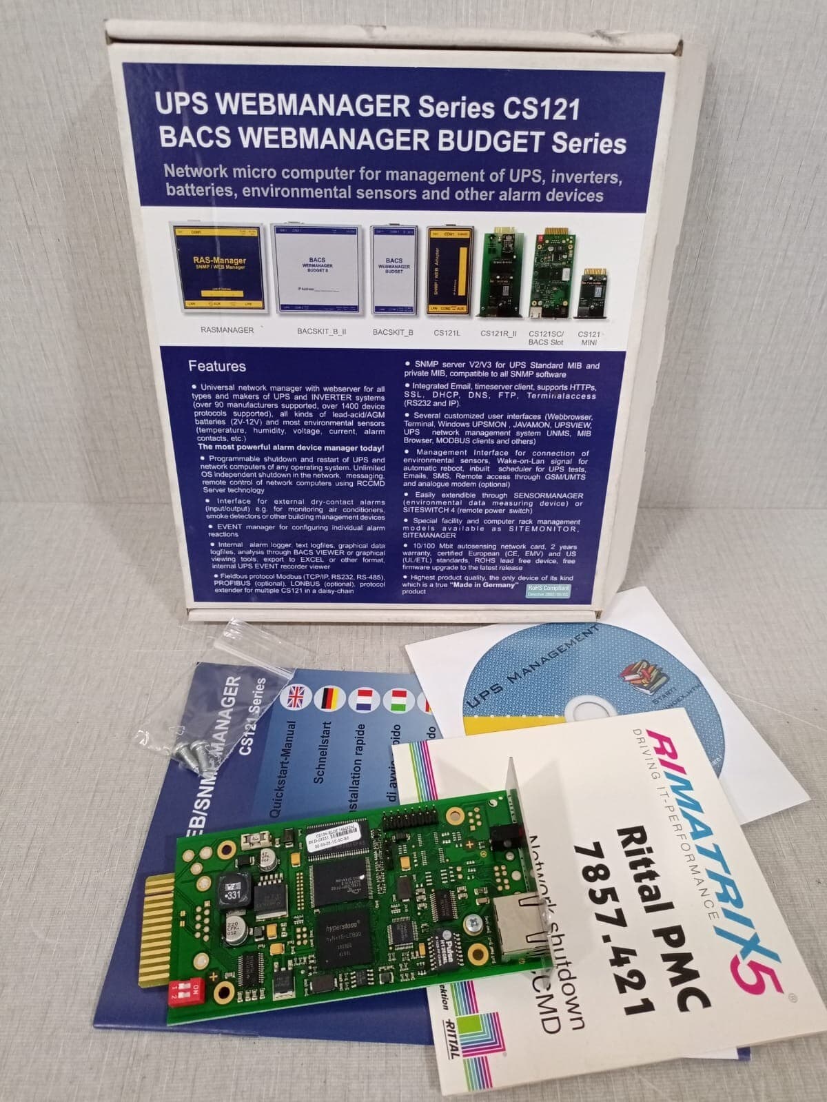 GENEREX CS121BSC HW131 RITTAL PMC 7857.421 SNMP/WEB -ADAPTER