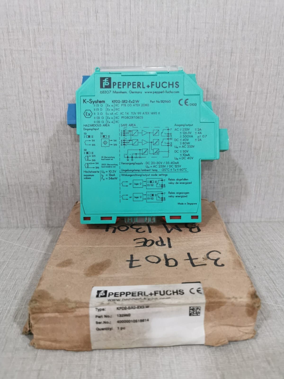 PEPPERL+FUCHS K-System KFD2-SR2-Ex2.W Part No.132960