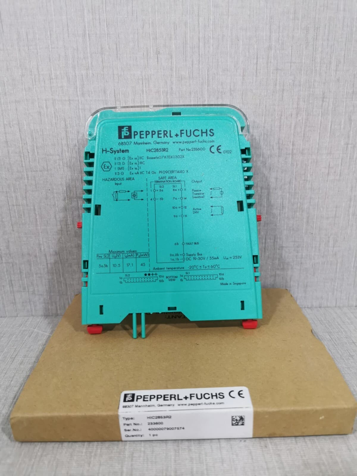 PEPPERL+FUCHS H-System HiC2853R2 Part No.233600 AMPLIFIER