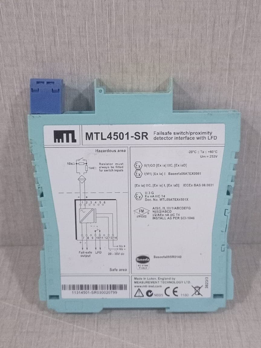 MTL MTL4501-SR Fail-Safe Switch/Proximity Detector