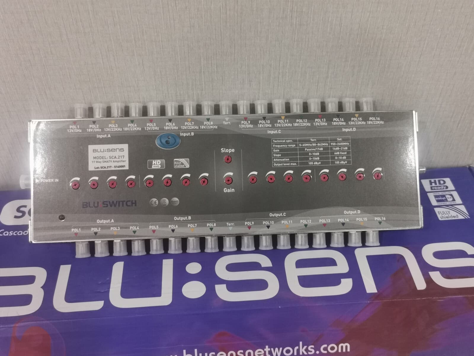 BLUSENS SCA.217 / 17 Way SMATV Amplifier