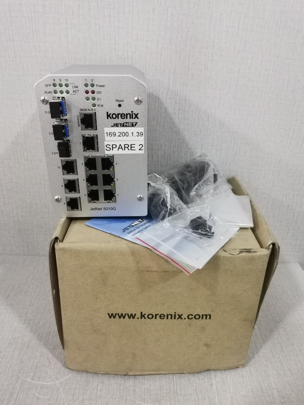 Korenix JETNET 169.200.1.39/ 5010G Spare 2 Compact Ethernet Switch VER.V2.4