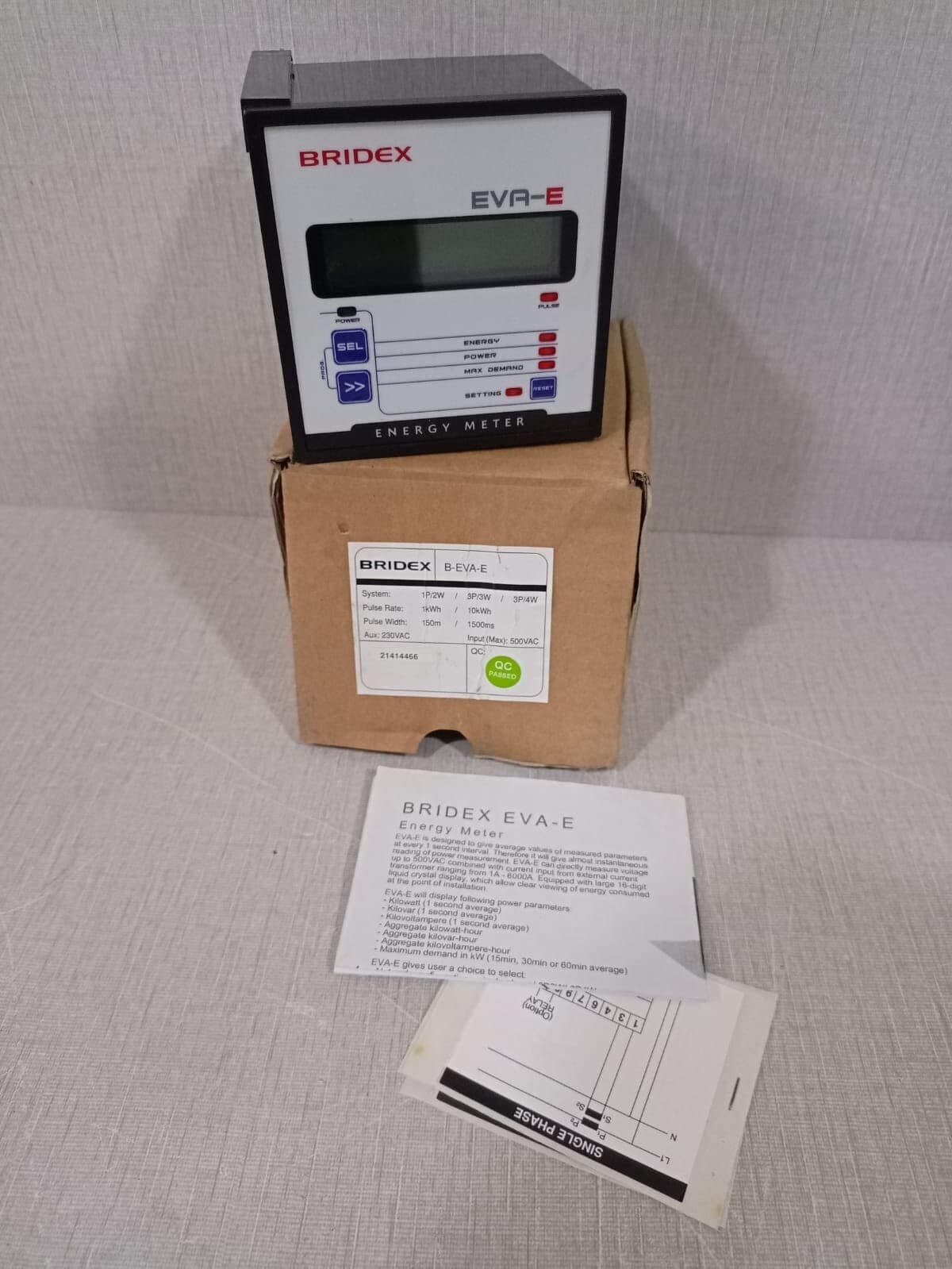 BRIDEX B-EVA-E / BRIDEX EVA-E Energy Meter 230VAC
