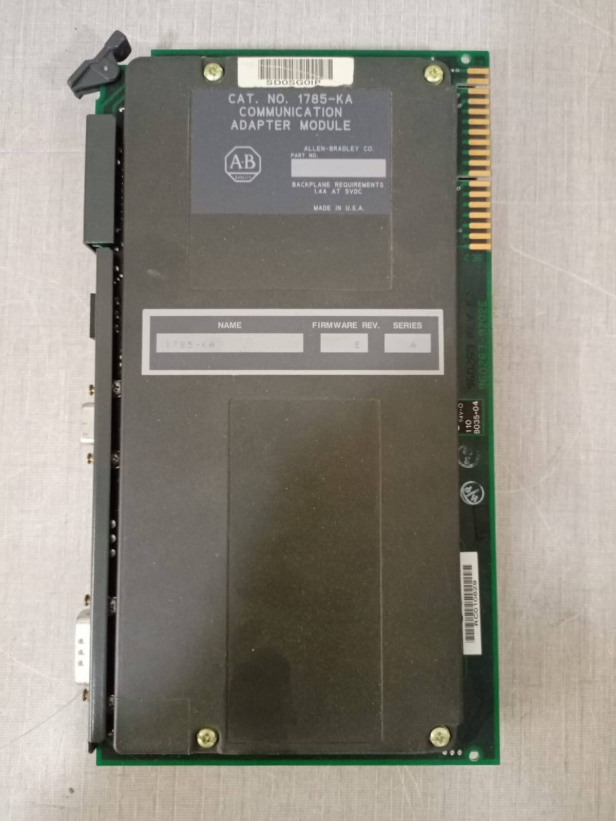 Allen Bradley 1785-KA Communication Adapter Module | Firmware Rev E | Series A