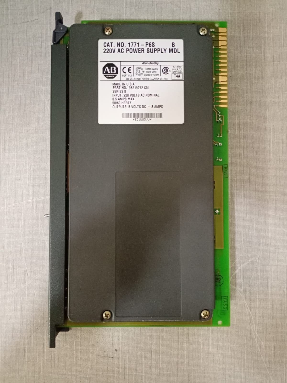 ALLEN BRADLEY 1771-P6S 220V AC Series B Power Supply Module