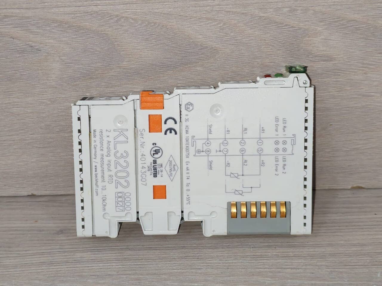 BECKHOFF KL3202 2x Analog Input RTD