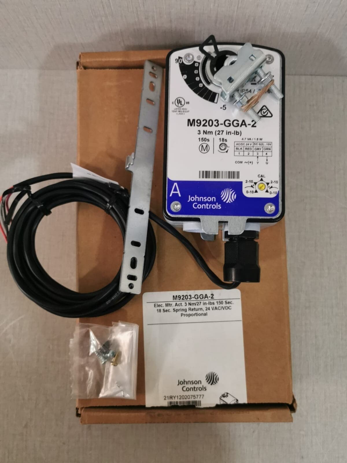 Johnson Controls M9203-GGA-2 Electric Actuator
